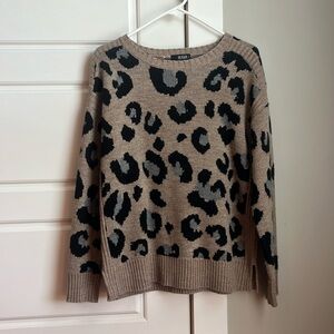 cheetah print sweater